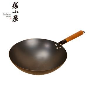 张小泉  正品家味圆底铁锅(无盖) 32cm 炒锅不粘锅炒菜锅无涂层C32920100