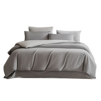 京东京造  意式陶瓷磨毛四件套  软糯亲肤吸湿发热自然暖感磨毛A类全棉保暖床单被套  高级灰