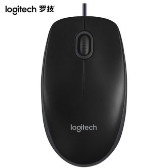 罗技/Logitech  B100办公有线鼠标对称鼠标 黑色