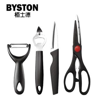 栢士德 宝格丽厨房刀具套装BST-078万能剪+水果刀+多功能开瓶器+瓜果刨四件套