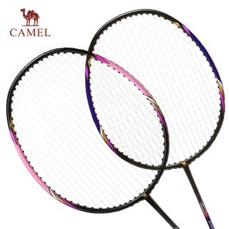 骆驼/Camel  进攻款羽毛球对拍 N5A3E2G03粉色