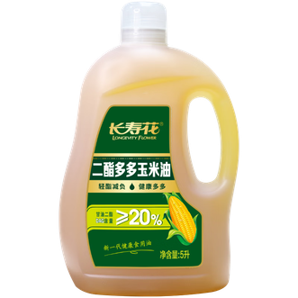 长寿花LONGEVITY FLOWER  二酯多多玉米油20%DAG含量 轻酯健康 清香不油腻5L装食用油