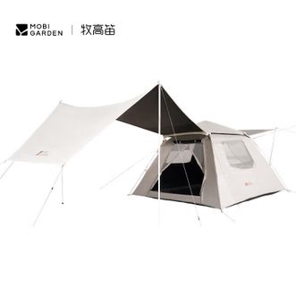 牧高笛（MOBIGARDEN）  帐篷 户外自动速开黑胶帐篷 零动空间天幕版155（ 米白）