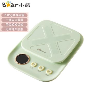 小熊/Bear  厨房电子秤家用电子秤食物秤烘焙称克数秤厨房克秤迷你-绿色