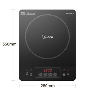 美的/Midea  电磁炉 2200W大功率家用猛火爆炒耐用面板八档火力纤薄 C22-RT22E01
