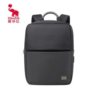 爱华仕/Oiwas  双肩包 商务电脑背包 大容量学生书包 OCB4696G 黑色 15.6英寸