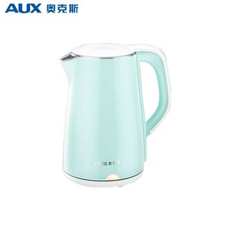 奥克斯/AUX  304不锈钢电水壶热水壶 1.8L大容量电热水壶三层防烫烧水壶薄荷绿 HX-A1825S