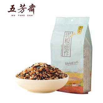 五芳斋 三色糙米1KG 五谷杂粮米东北真空糙米饭健身米饭粗粮米饭糙米饭