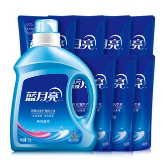 蓝月亮  薰衣草亮白增艳洗衣液2kg*1+袋装500g*7
