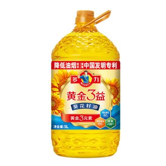 多力/Mighty  黄金3益葵花籽油5升脱壳物理压榨