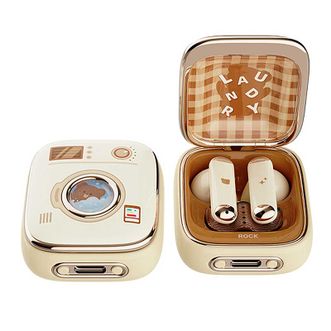 洛克/Rock  哆啦a梦蓝牙耳机机器猫无线耳机迷你叮当猫官方联名款生日礼物送女友礼盒装适用苹果华为 小熊款 影院级音质