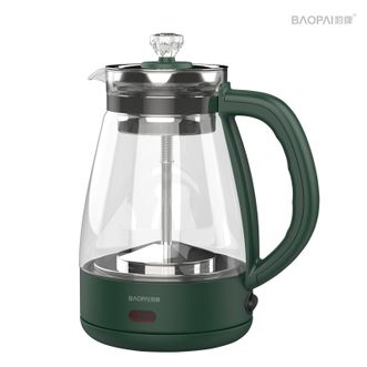 豹牌  煮茶器1L喷淋式煮茶玻璃养生煮茶壶小型办公室蒸茶器电热烧水壶