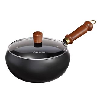 温仑山/VELOSAN  手工锻造精铁大肚铁锅24cm-P无涂层 防锈耐用 不用开锅