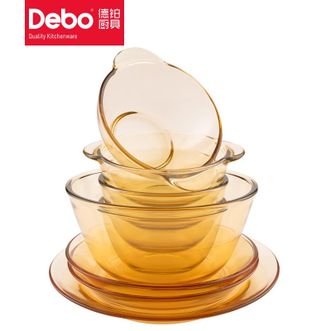 Debo  高硼硅玻璃餐具套装8件组 DEP-827