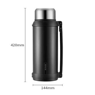 九阳/Joyoung  保温壶304不锈钢大容量车载真空水壶户外旅行壶暖水瓶3L黑色B30F-WR538