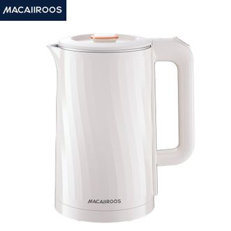 MACAIIROOS  电热水壶1.8L容量烧水壶304不锈钢内胆水壶暖水壶烧水壶