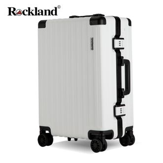 洛克兰/ROCKLAND  拉杆箱新航线系列行李箱旅行箱铝框密码箱万向轮 白色 24寸