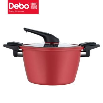 德铂（Debo）  格雷斯曼微压汤锅 22cm 炖锅粥锅汤煲 DEP-878红色