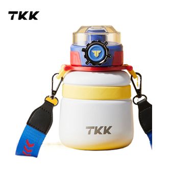 TKK  儿童保温杯 中小学生上学专用水杯 吸管杯 600ml【316内胆+背带】