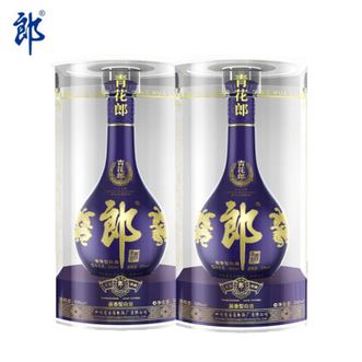 郎酒  青花郎陈酿53度白酒 佳节礼品优选500ml*2瓶装（附礼袋）