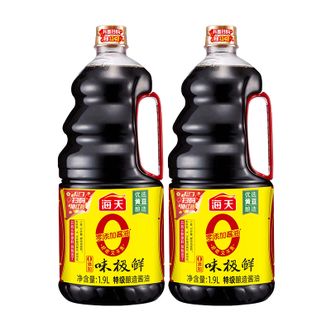 海天  0添加味极鲜酱油1.9L*2瓶