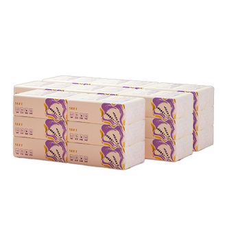 蓝漂  幽兰系列抽取式纸面巾318张24包装