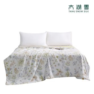 太湖雪  蚕丝夏凉被专柜同款 1.5米床 凉被 可水洗 蚕丝填充 全棉面料 密林绿 150*210cm