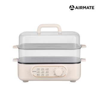 艾美特/Airmate  16L电蒸锅 蒸煮一体 多功能锅料理锅 双层电蒸箱蒸汽锅 馒头包子家用电煮锅 1600ml大容量 CH1516