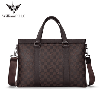 英皇保罗WilliamPOLO  公文包男真皮斜挎包商务休闲手提包单肩背包213126