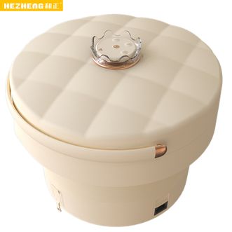 和正  折叠足浴盆 变频足浴器恒温加热泡脚桶 紫外线杀菌足部按摩器洗脚盆泡脚盆足疗足浴桶HZ-Z1白色