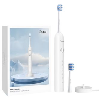 美的/Midea  电动牙刷 全自动情侣款 无线充电 清洁亮白按摩3种模式  白色 MC-AJ0101