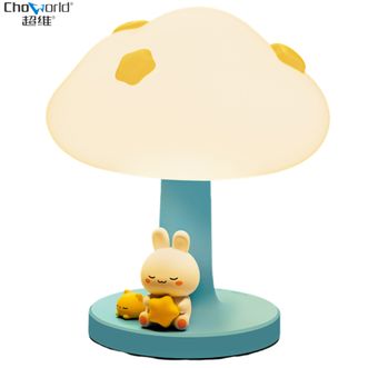 超维/Chaowei  云朵氛围灯小夜灯拍拍灯台灯 柔光伴睡灯婴儿宝妈喂奶灯母婴灯 可爱硅胶灯卧室柔和床头灯小台灯MG-A02蓝色