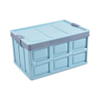趣游帮  户外露营收纳箱 可折叠储物箱 多功能车载置物整理箱大号收纳箱 Q510湖水蓝55L