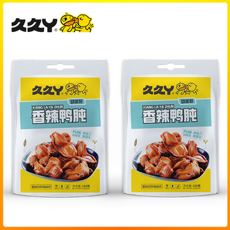 久久丫  香辣鸭肫120g（新潮版）*2袋