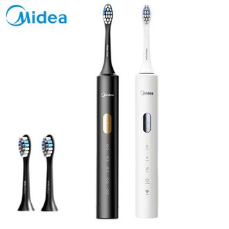 美的（Midea）电动牙刷 电动牙刷成人 声波震动 300天长续航 智能换区提醒 软毛刷头*2  S1P
