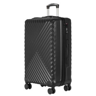 皮尔卡丹/Pierre Cardin  28英寸时尚行李箱拉杆箱商务可登机旅行箱密码箱子 黑色