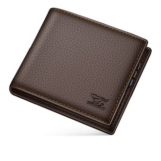 七匹狼_短款钱包_3A1310397-02_烫印咖色A款