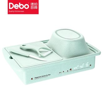Debo  德铂厨房工具果蔬沥水盒陶瓷瓜刨套装斯内谱