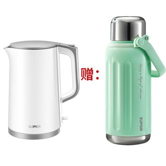 苏泊尔（SUPOR）  1.7升 电水壶 SW-17S13A  赠一升青绿保温壶 KCV10AV10