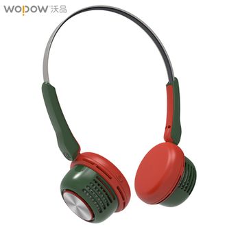 沃品（WOPOW）  无线挂脖风扇多角度调节挂脖子式小风扇户外运动颈挂式小电扇 涡轮增压送风无叶小风扇迷你懒人小电风扇夏天降温神器便携随身充电小电扇FA16绿色