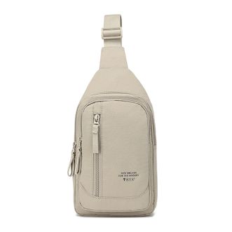 恒源祥  路马兰胸包  左右肩扣切换  防水尼龙 卡其色  HYX9007