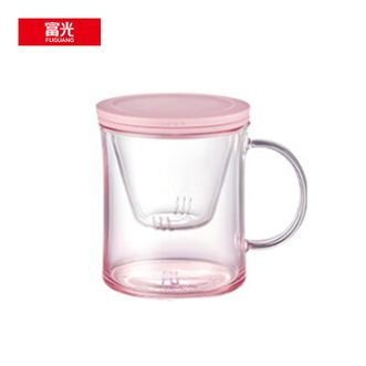 富光（FUGUANG）   花茶杯女士茶水分离杯子双层办公泡茶玻璃杯 200ml