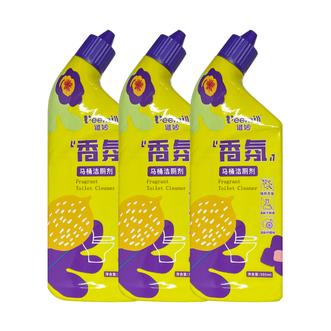 维妙/Veemill  洁厕灵马桶清洁剂强力除垢除臭清香型洗厕所去污500ml*3瓶