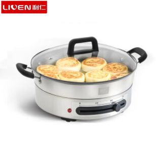 利仁  电饼铛DJG-J3255电煎锅家庭用304不锈钢0涂层电饼档32cm加大55mm加深三明治早餐机
