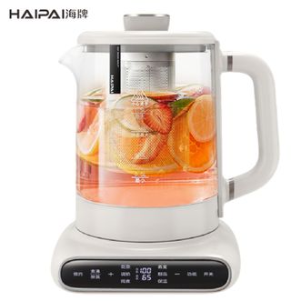 海牌  1.5L养生壶保温电水壶 带茶漏多功能煮茶壶电茶壶煮茶器泡茶器电茶炉泡茶壶 烧水壶暖水壶花茶果茶壶电开水壶玻璃电热水壶HP-Y15B白色