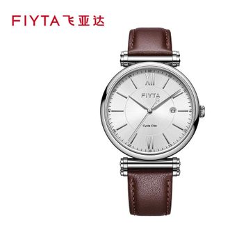 飞亚达/Fiyta  商场同款丨印系列 石英表 复古简约骑行元素 情侣款 【锆月白皮带】男款表G850017.WWK（只）