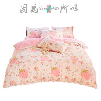 因为+所以  亲肤斜纹四件套 芊芊生活 床品四件套