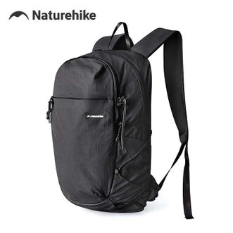 挪客（NatureHike）  户外登山双肩包休闲通勤防泼水大容量背包户外旅行背包 午夜黑/20L/防泼水