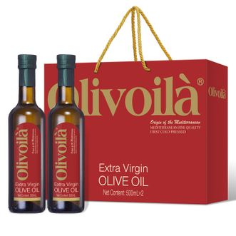 欧丽薇兰  特级初榨橄榄油礼盒(红标)500毫升*2瓶装