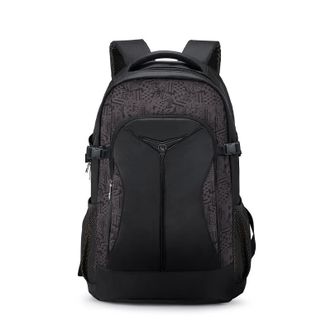 爱华仕  大容量背包  多隔层收纳运动休闲双肩包  16英寸电脑包学生书包  OCB4000MG  黑色  加大版